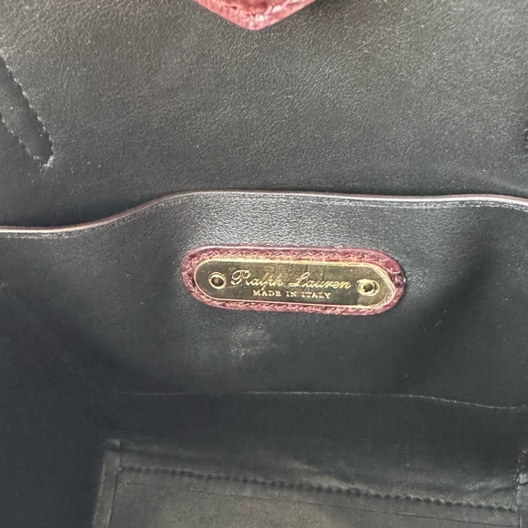 Ralph Lauren Collection Bordeaux Ayers Snakeskin Mini Modern Tote - Picture 12 of 16